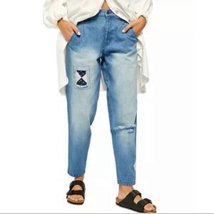 Free People Down to Earth Patchwork Denim Size 26